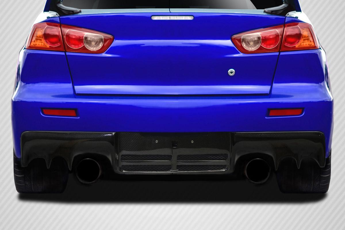 2008-2015 Mitsubishi Lancer Carbon Creations OEM Look Carbon Fiber Rear Lip - Image 1