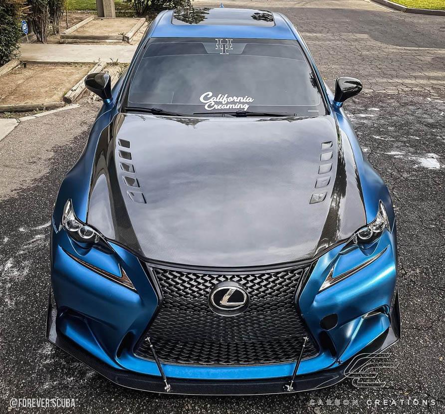 2014-2016 Lexus IS Carbon Creations Bolt Carbon Fiber Hood - Image 3