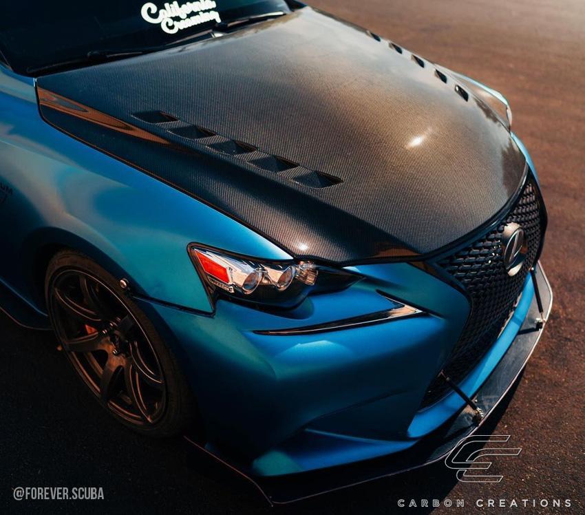 2014-2016 Lexus IS Carbon Creations Bolt Carbon Fiber Hood - Image 5