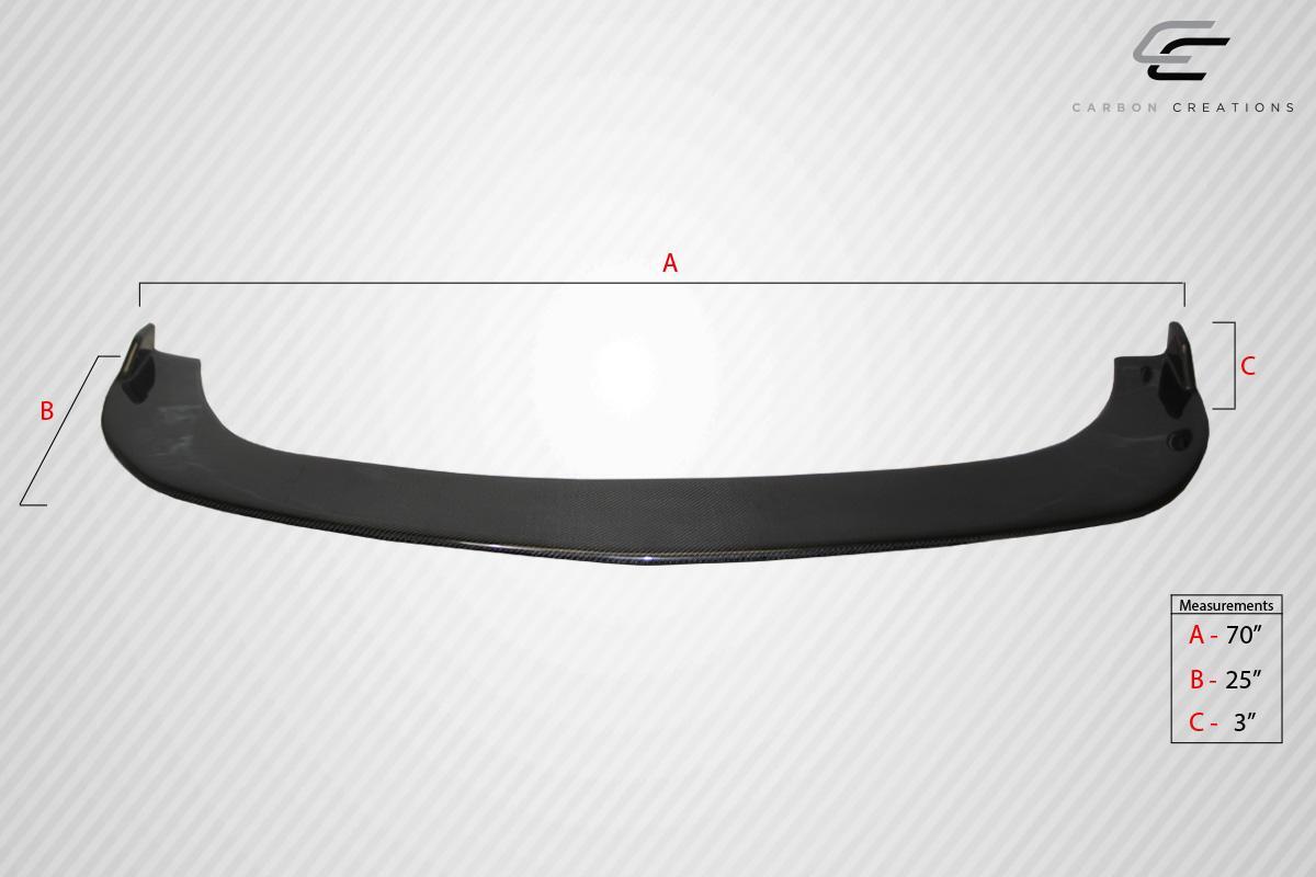 Universal Carbon Creations Type 4 Front Lip Splitter - 1 Piece - Image 2