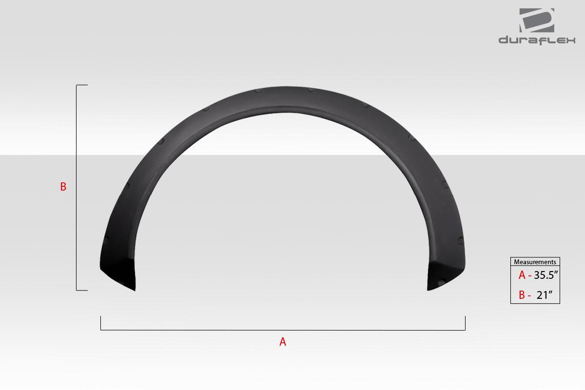 Universal Duraflex Glider V1 2.7" Fender Flares - 2 Piece - Image 3