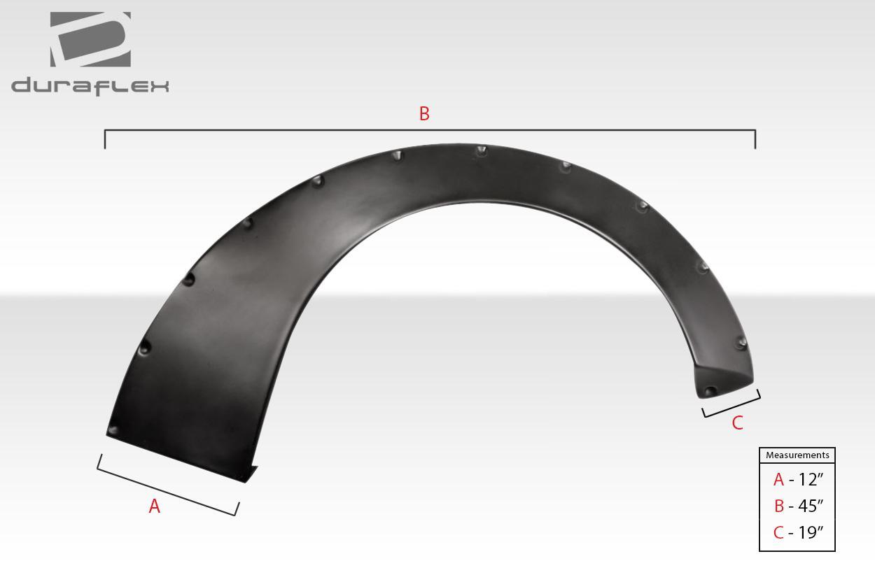 Universal Duraflex Slider V2 4.7" Fender Flares - 2 piece - Image 3