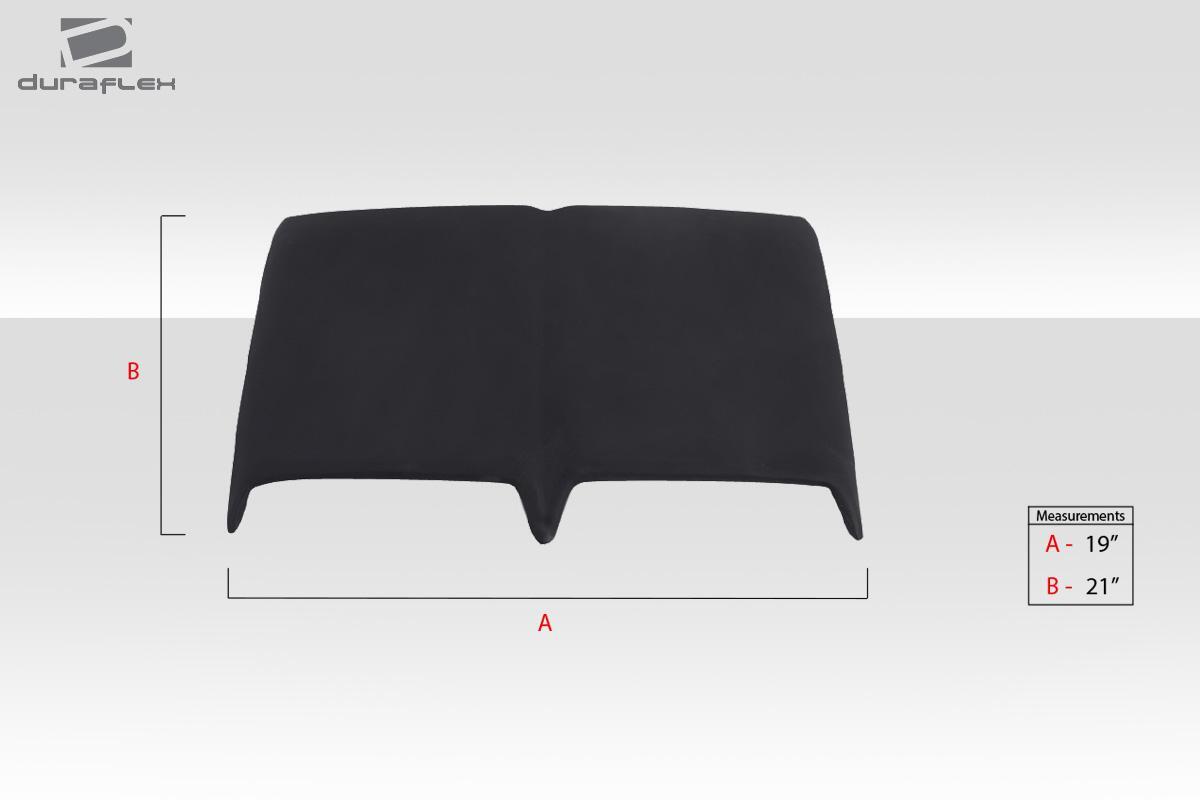 Universal Duraflex Dual Ram Air Hood Scoop - 1 Piece - Image 3