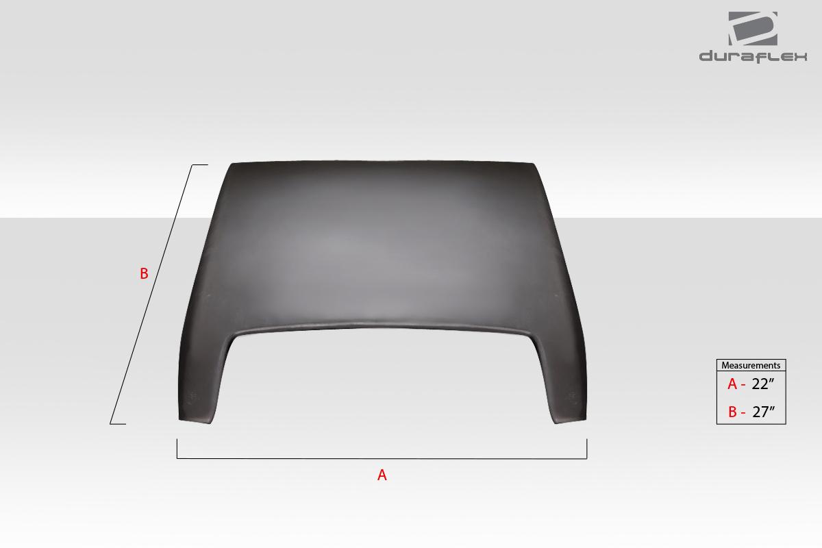 Universal Duraflex Ram Air Type 6 Hood Scoop - 1 Piece - Image 3