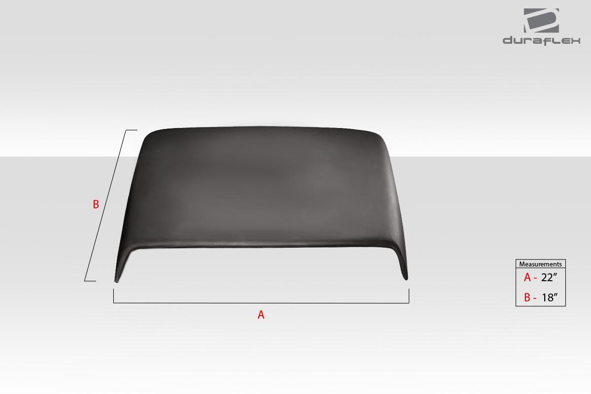 Universal Duraflex Ram Air Type 3 Hood Scoop - 1 Piece - Image 3