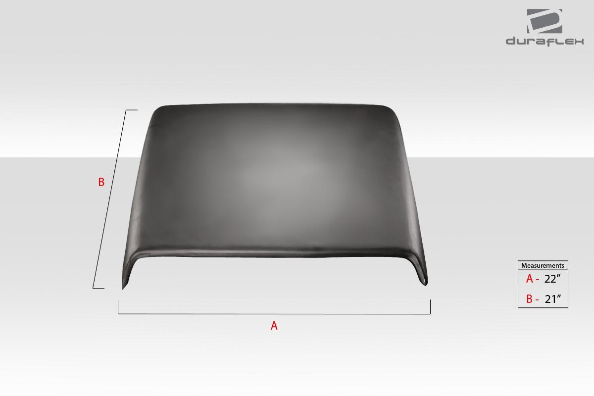 Universal Duraflex Ram Air Type 8 Hood Scoop - 1 Piece - Image 3