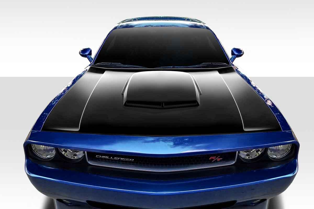 2008-2023 Dodge Challenger Duraflex TA Look Hood - Image 1