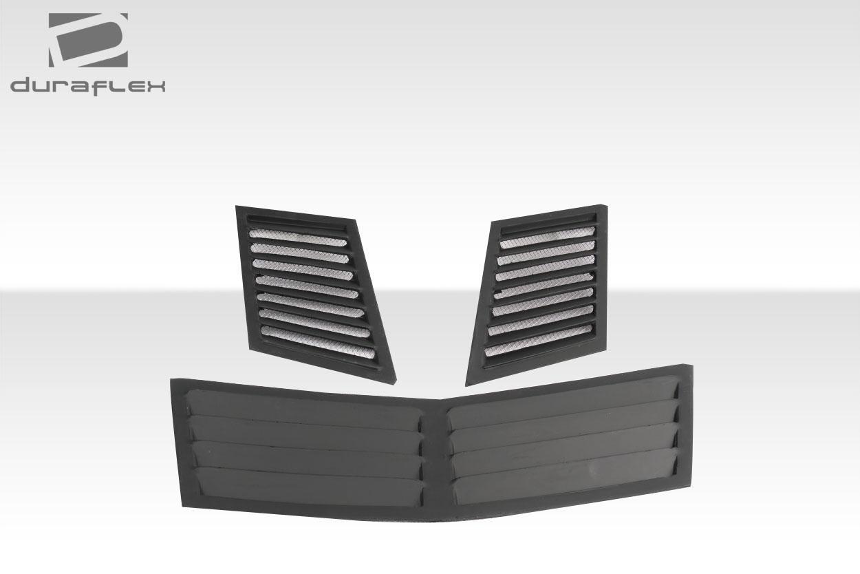 Universal Duraflex Trackstar 1 Hood Vents - 3 Piece - Image 3