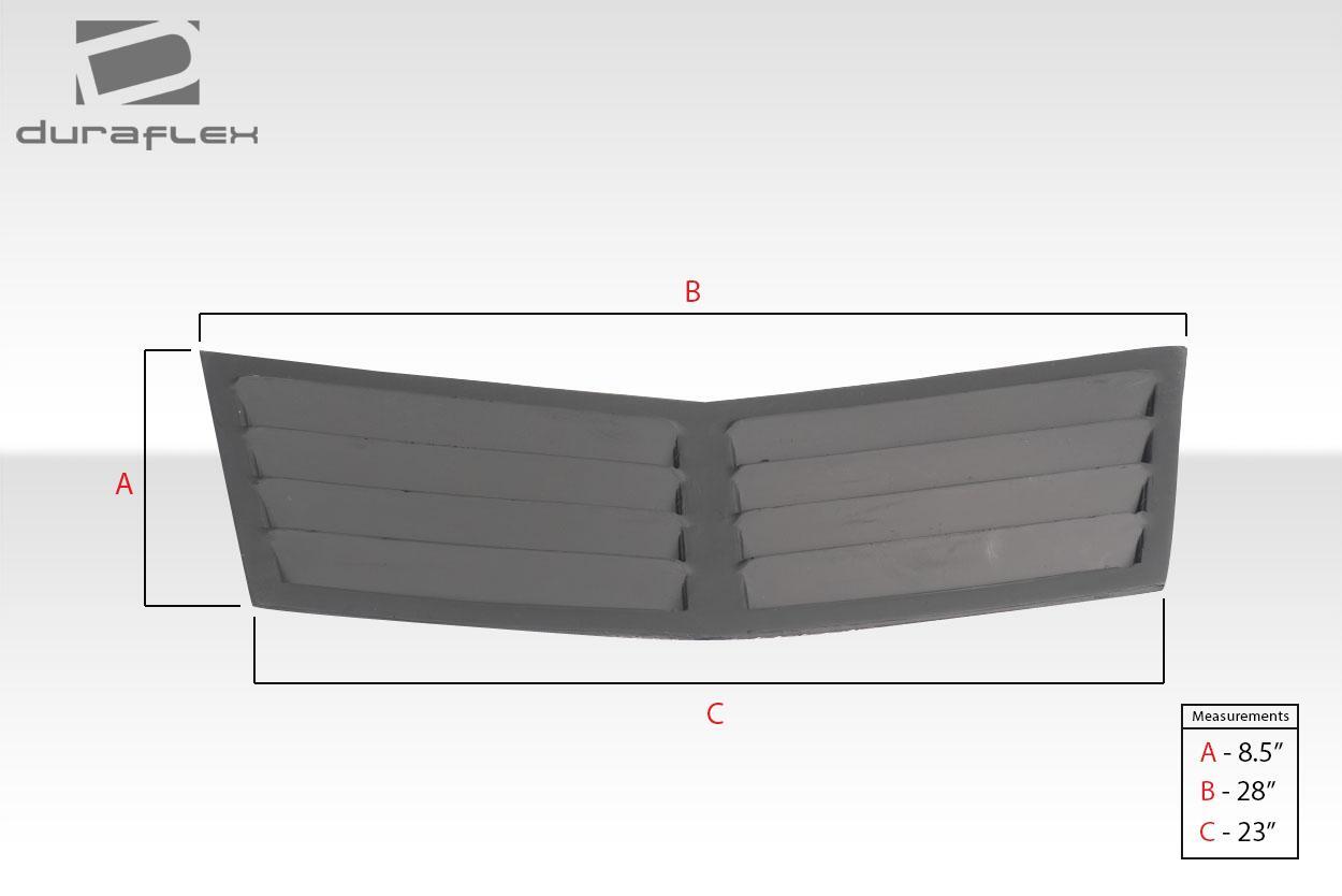 Universal Duraflex Trackstar 1 Hood Vents - 3 Piece - Image 4