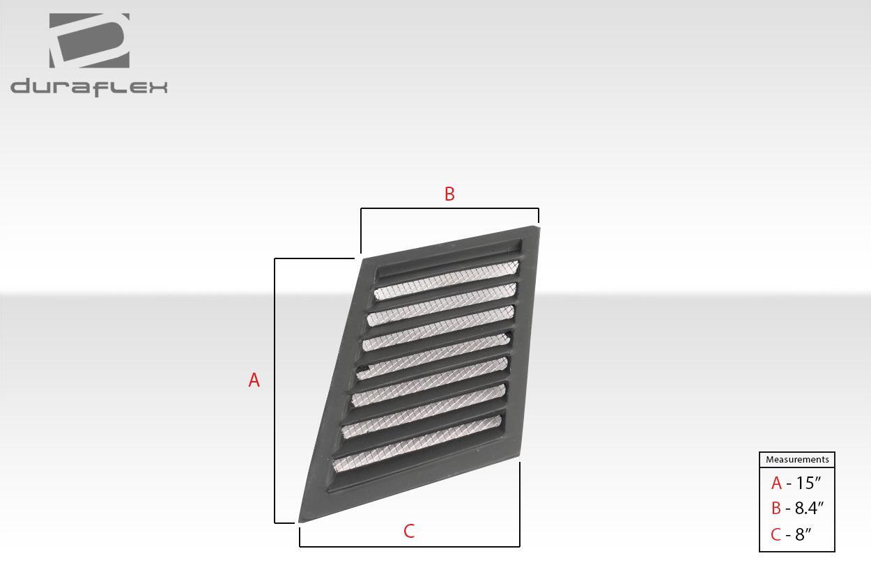 Universal Duraflex Trackstar 1 Hood Vents - 3 Piece - Image 5