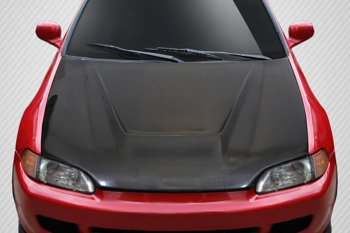 1992-1995 Honda Civic Carbon Creations Vader Carbon Fiber Hood - Image 1