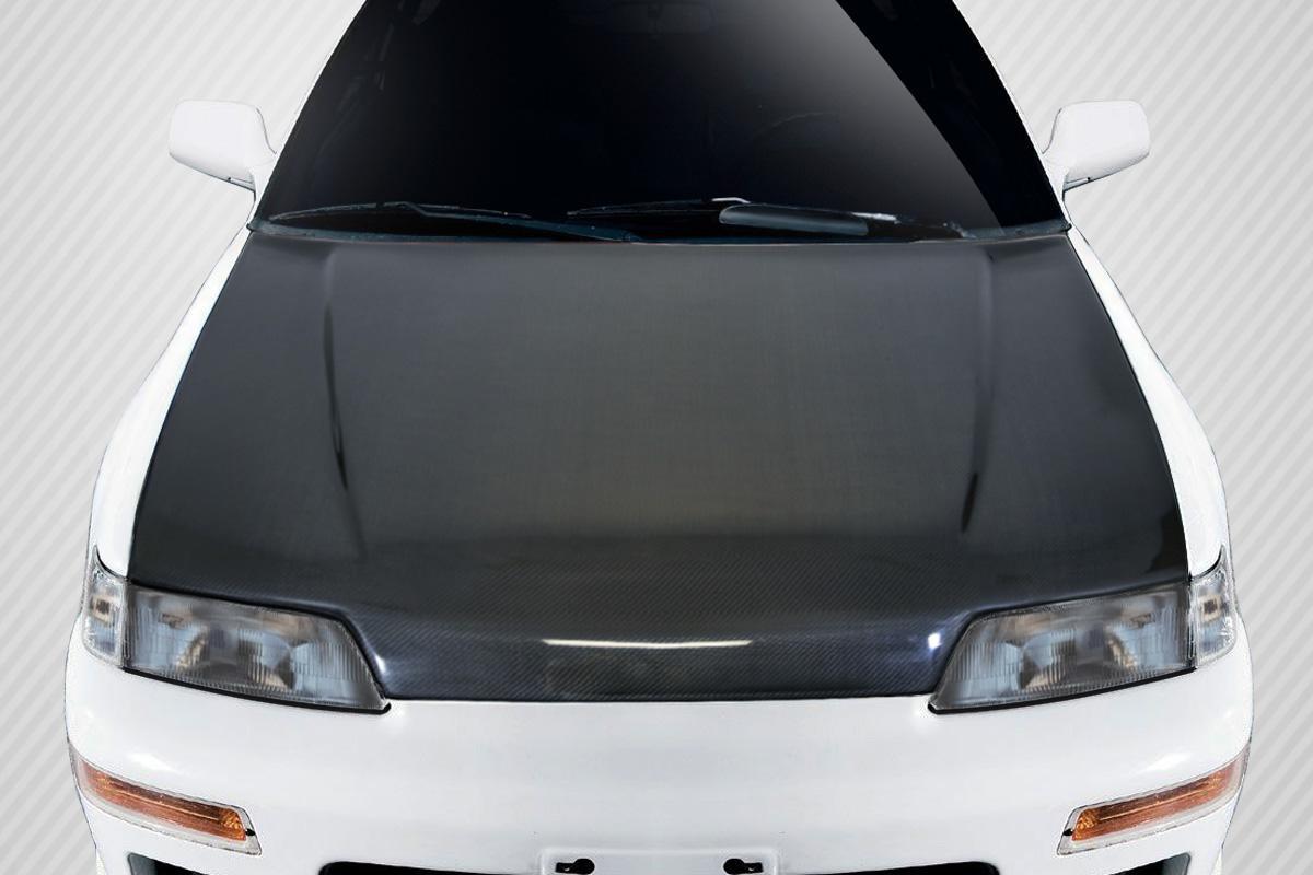 1988-1991 Honda Civic Carbon Creations JDM OEM Look Carbon Fiber Hood - Image 1