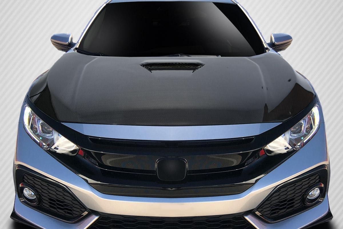 2017-2021 Honda Civic Type R Carbon Creations OEM Look Carbon Fiber Hood - Image 1