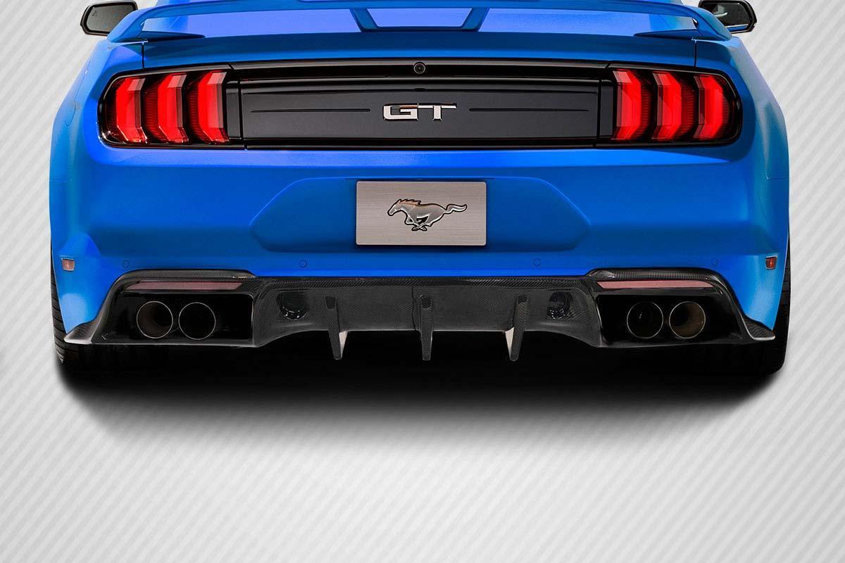2018-2023 Ford Mustang Carbon Creations Grid Carbon Fiber Rear Lip - Image 1