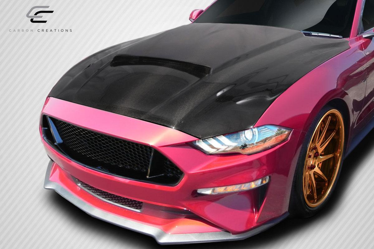 2018-2023 Ford Mustang Carbon Creations CVX Carbon Fiber Hood - Image 2