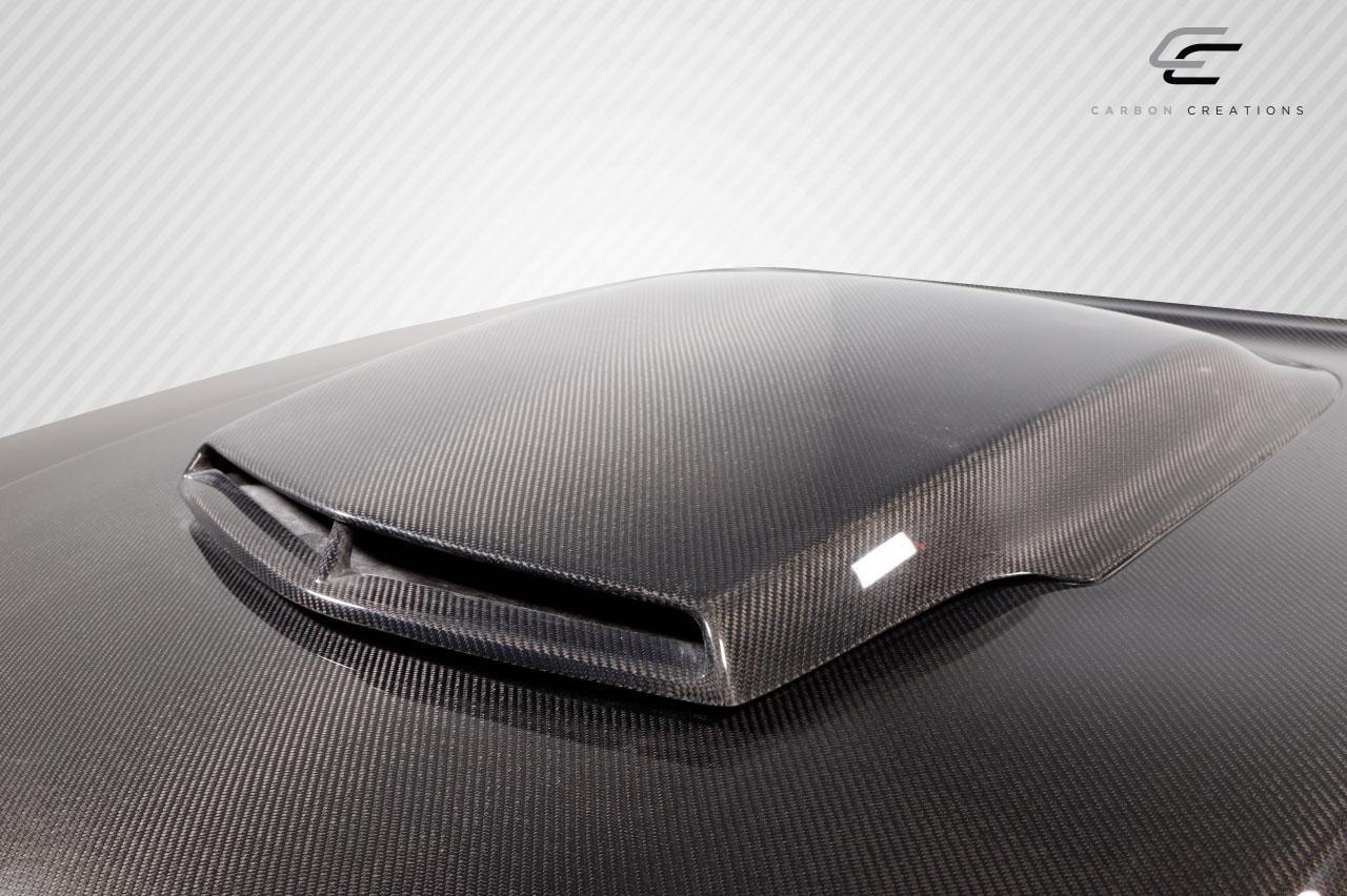 2008-2023 Dodge Challenger Carbon Creations TA Look Carbon Fiber Hood - Image 6
