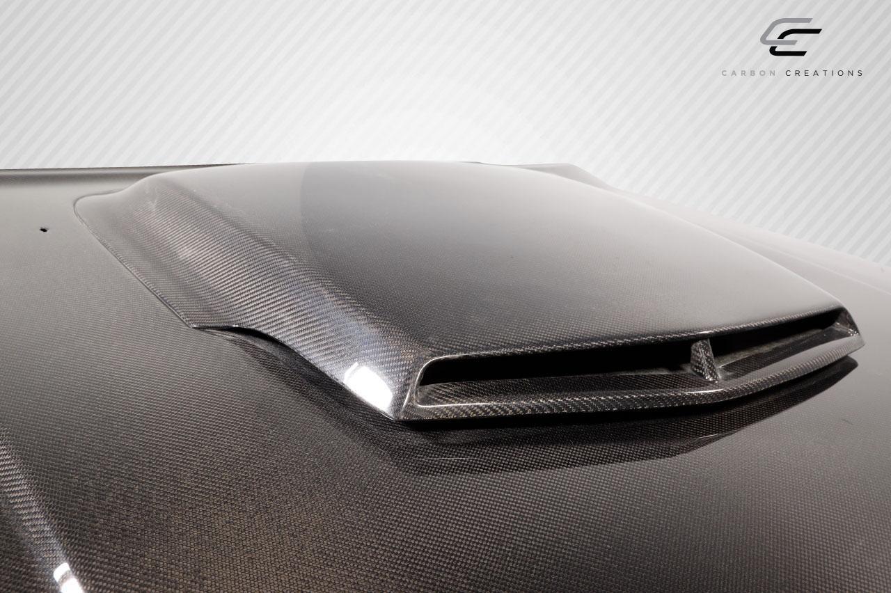 2008-2023 Dodge Challenger Carbon Creations TA Look Carbon Fiber Hood - Image 7