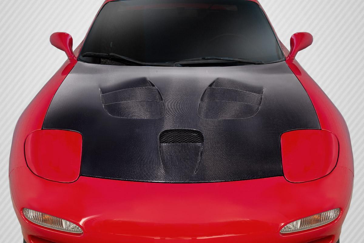 1993-1997 Mazda RX7 Carbon Creations Scooter Carbon Fiber Hood - Image 1