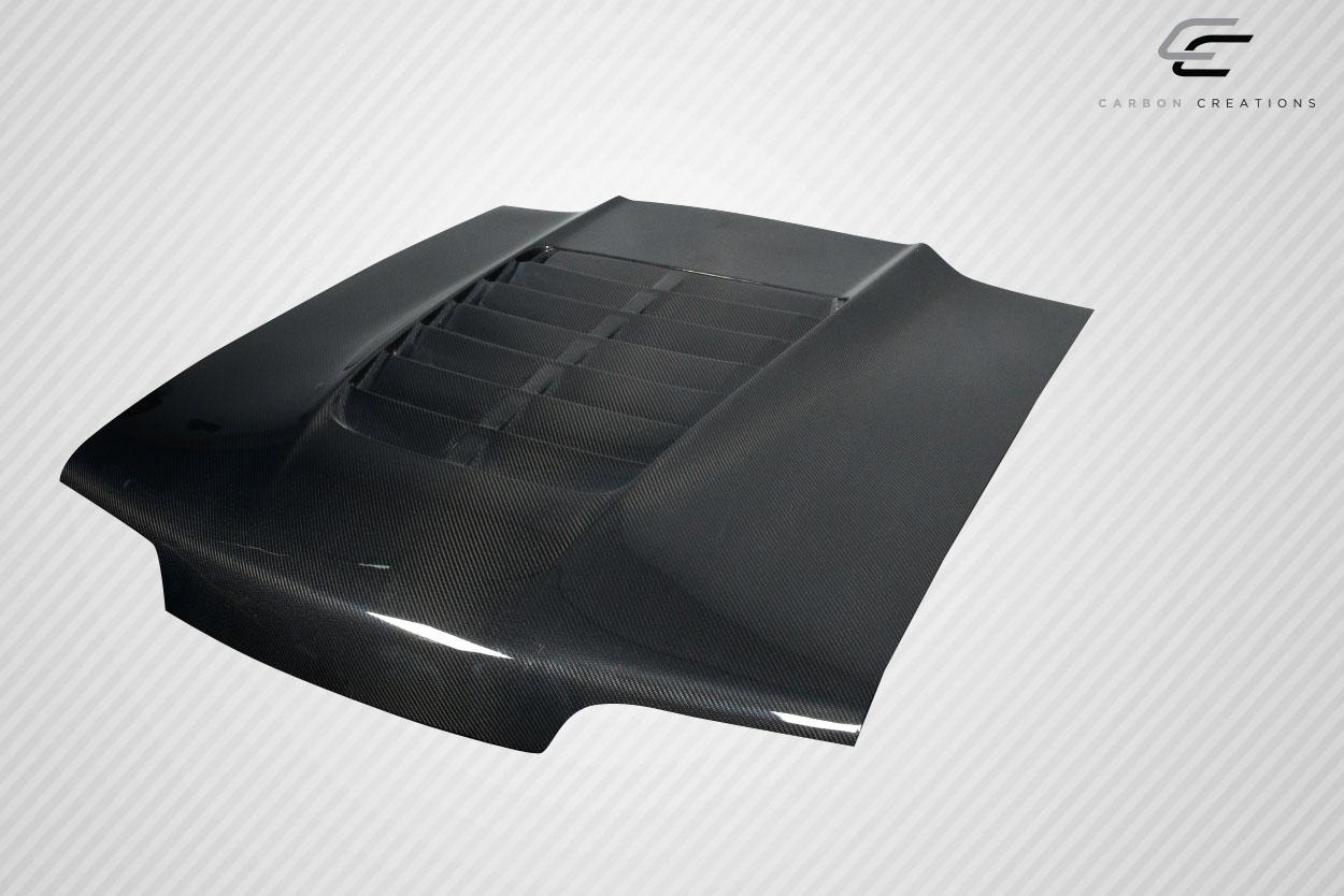 1987-1993 Ford Mustang Carbon Creations GT500 V2 Carbon Fiber Hood - Image 3
