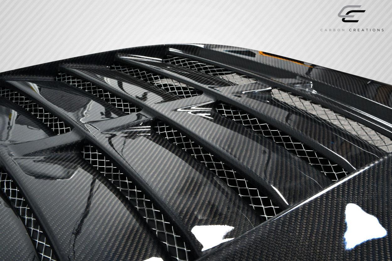 1987-1993 Ford Mustang Carbon Creations GT500 V2 Carbon Fiber Hood - Image 4