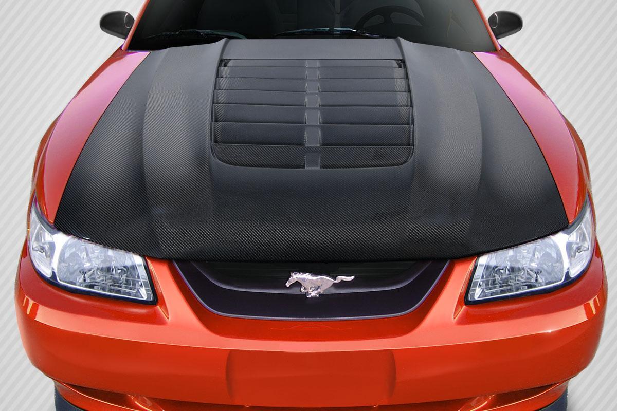 1999-2004 Ford Mustang Carbon Creations GT500 V2 Carbon Fiber Hood - Image 1