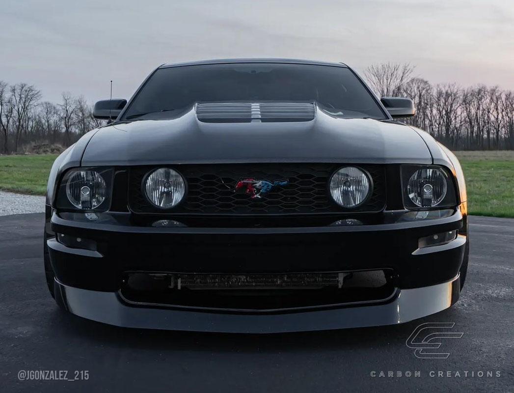2005-2009 Ford Mustang Carbon Creations GT500 V2 Carbon Fiber Hood - Image 2