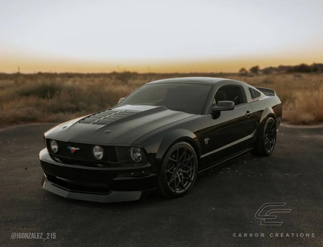 2005-2009 Ford Mustang Carbon Creations GT500 V2 Carbon Fiber Hood - Image 4