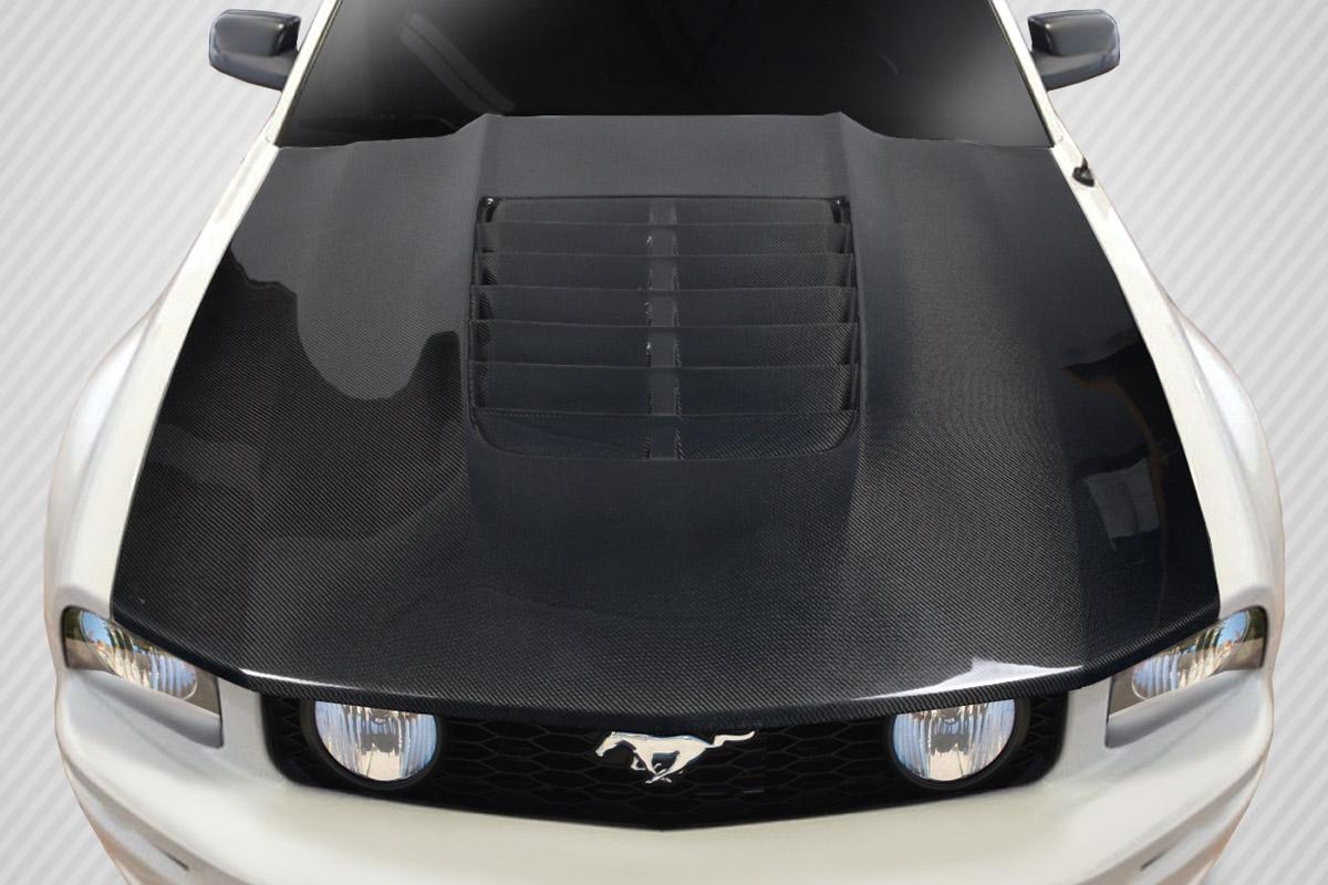 2005-2009 Ford Mustang Carbon Creations GT500 V2 Carbon Fiber Hood - Image 5