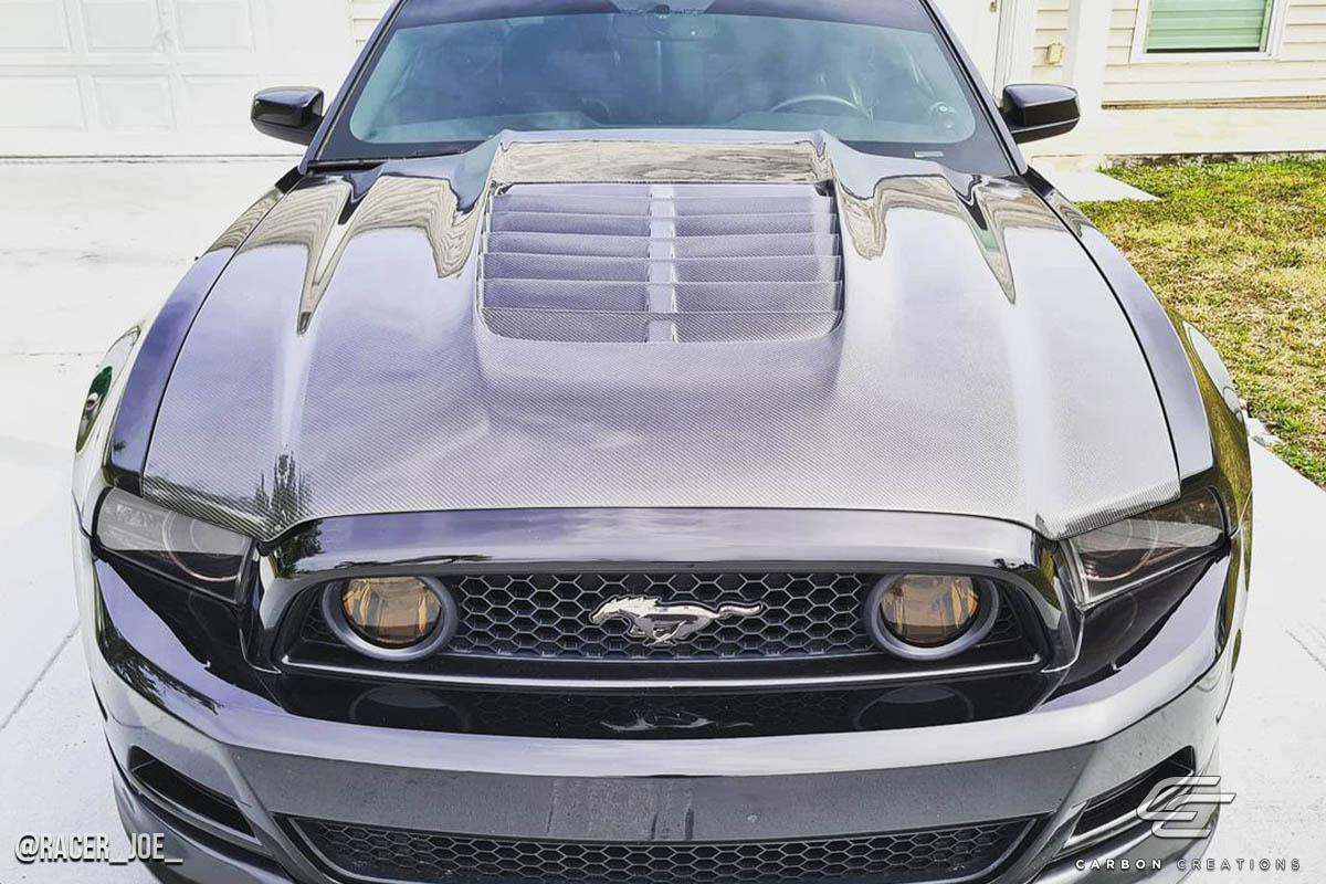 2013-2014 Ford Mustang Carbon Creations GT500 V2 Carbon Fiber Hood - Image 2