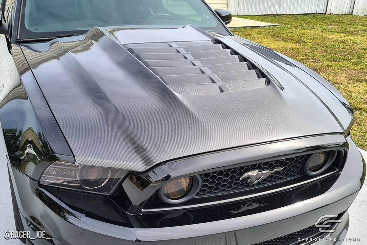2013-2014 Ford Mustang Carbon Creations GT500 V2 Carbon Fiber Hood - Image 3