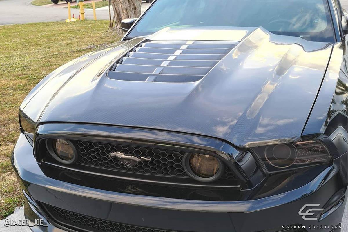 2013-2014 Ford Mustang Carbon Creations GT500 V2 Carbon Fiber Hood - Image 4