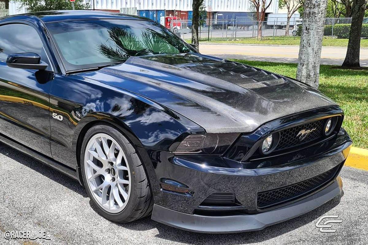 2013-2014 Ford Mustang Carbon Creations GT500 V2 Carbon Fiber Hood - Image 5