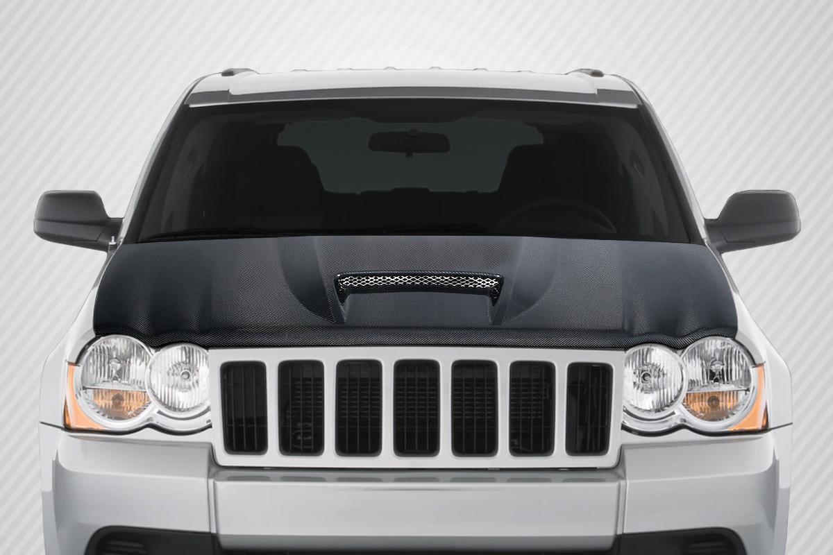 2005-2010 Jeep Grand Cherokee Carbon Creations SRT Look Carbon Fiber Hood - Image 1