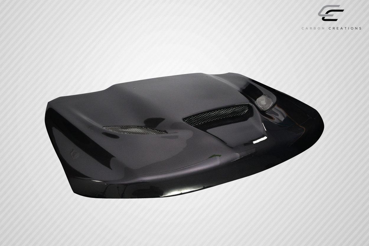 2011-2022 Jeep Grand Cherokee Carbon Creations Hellcat Look Carbon Fiber Hood - Image 3