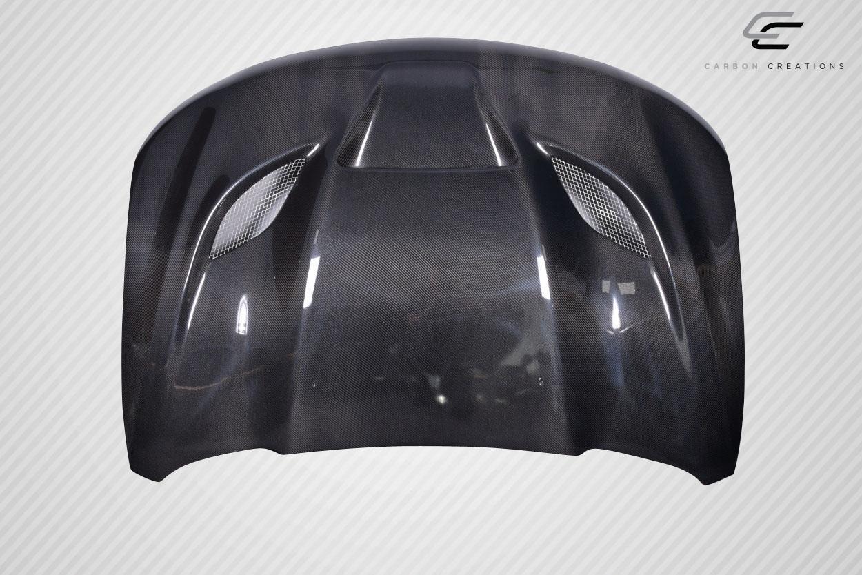 2011-2022 Jeep Grand Cherokee Carbon Creations Hellcat Look Carbon Fiber Hood - Image 4