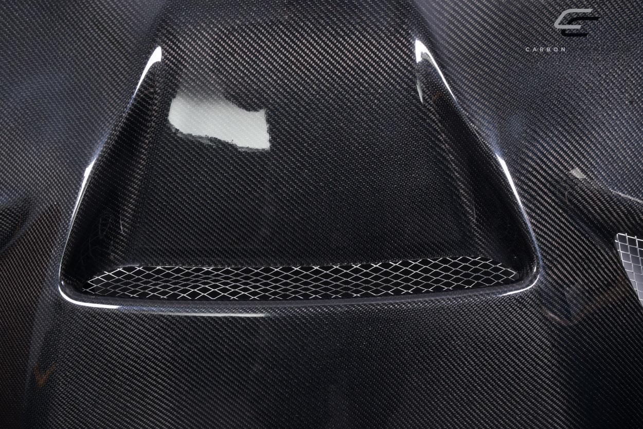2011-2022 Jeep Grand Cherokee Carbon Creations Hellcat Look Carbon Fiber Hood - Image 5
