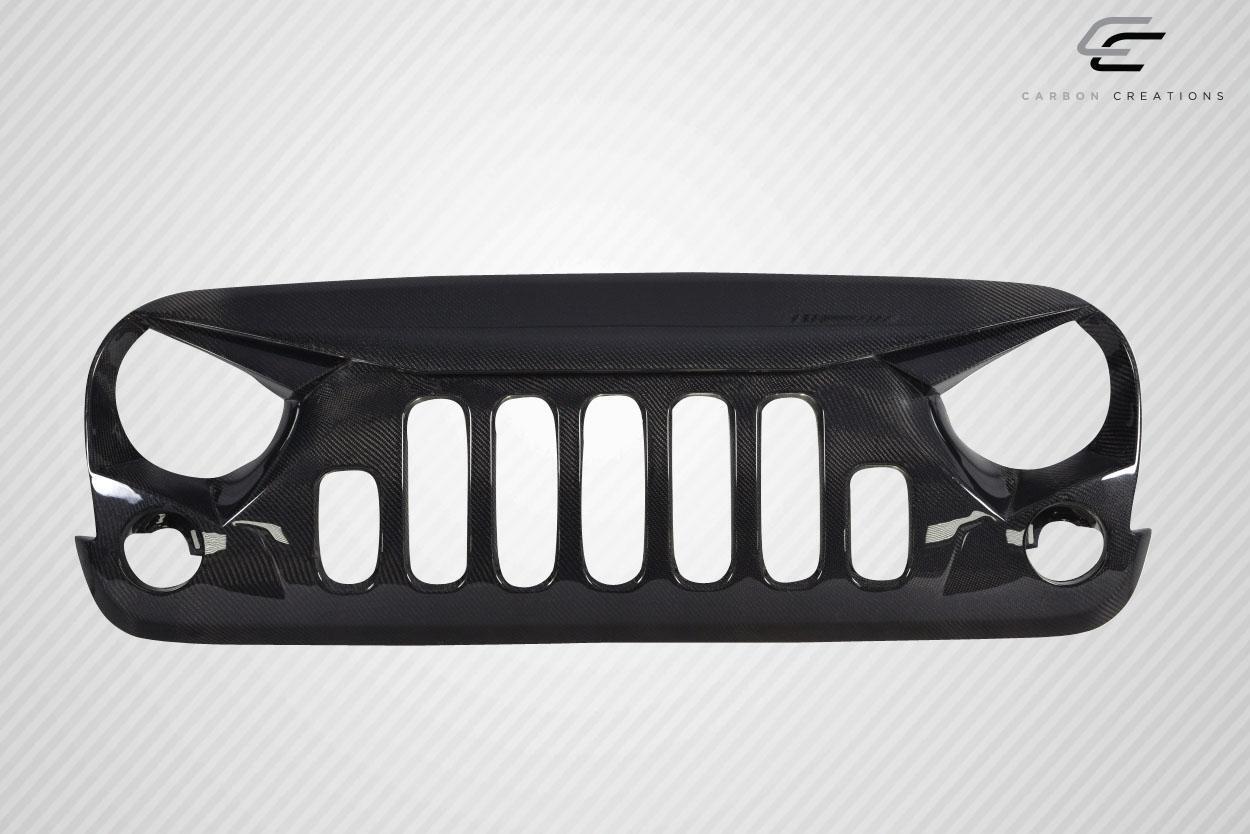 2007-2018 Jeep Wrangler Carbon Creations Predator Carbon Fiber Grille - Image 2