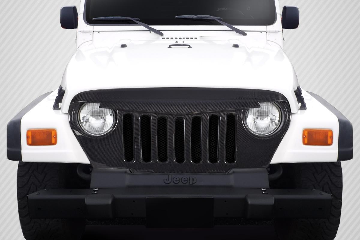 1997-2006 Jeep Wrangler Carbon Creations Predator Carbon Fiber Grille - Image 1