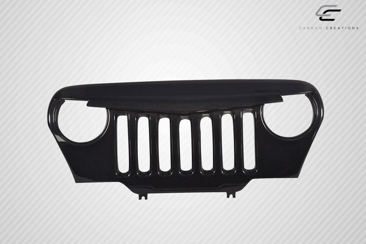 1997-2006 Jeep Wrangler Carbon Creations Predator Carbon Fiber Grille - Image 2