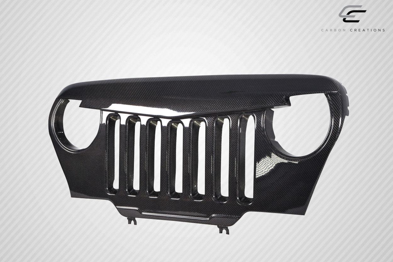 1997-2006 Jeep Wrangler Carbon Creations Predator Carbon Fiber Grille - Image 3