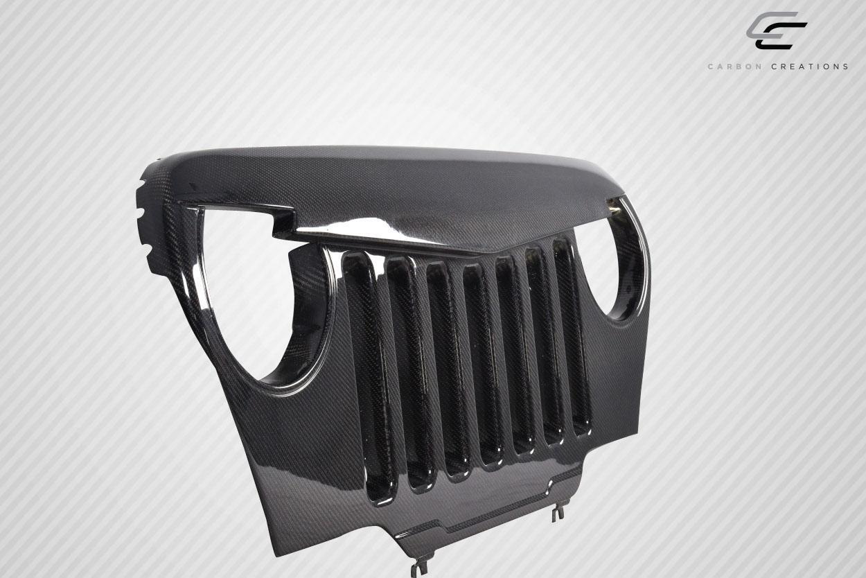 1997-2006 Jeep Wrangler Carbon Creations Predator Carbon Fiber Grille - Image 4