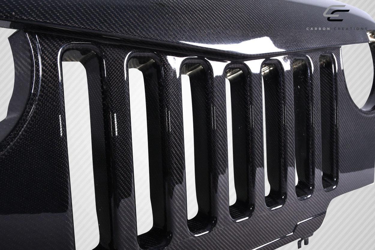 1997-2006 Jeep Wrangler Carbon Creations Predator Carbon Fiber Grille - Image 5
