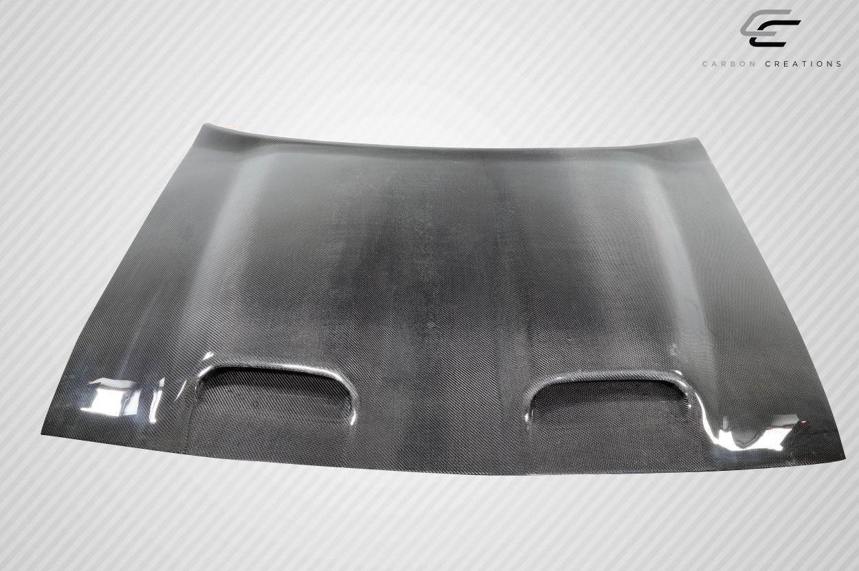2008-2023 Dodge Challenger Carbon Creations Redeye Look Carbon Fiber Hood - Image 4