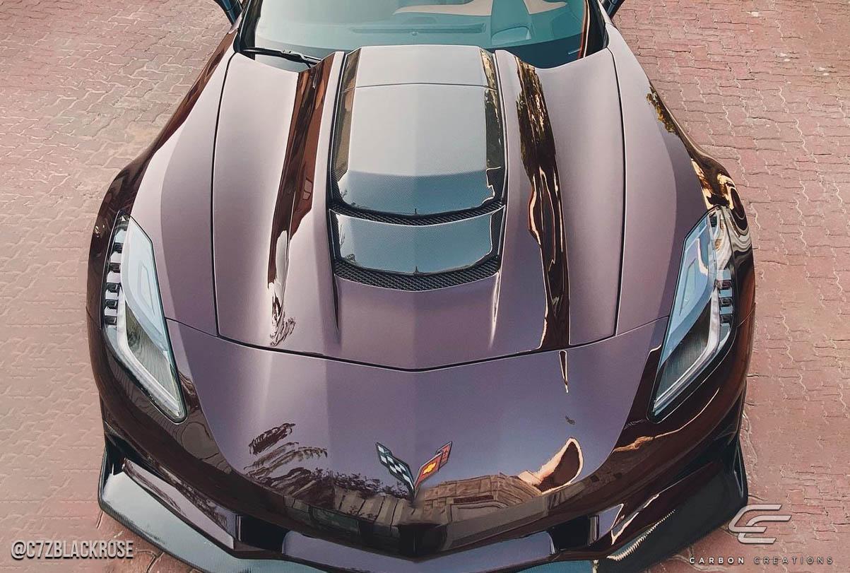 2014-2019 Chevrolet Corvette Carbon Creations ZR1 Look Carbon Fiber Hood - Image 2
