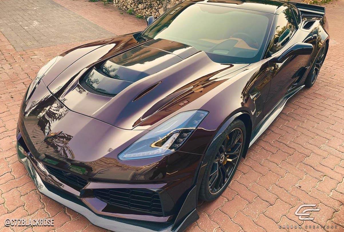2014-2019 Chevrolet Corvette Carbon Creations ZR1 Look Carbon Fiber Hood - Image 3