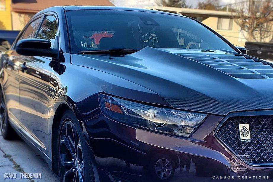 2013-2019 Ford Taurus Carbon Creations GT500 V2 Carbon Fiber Hood - Image 5
