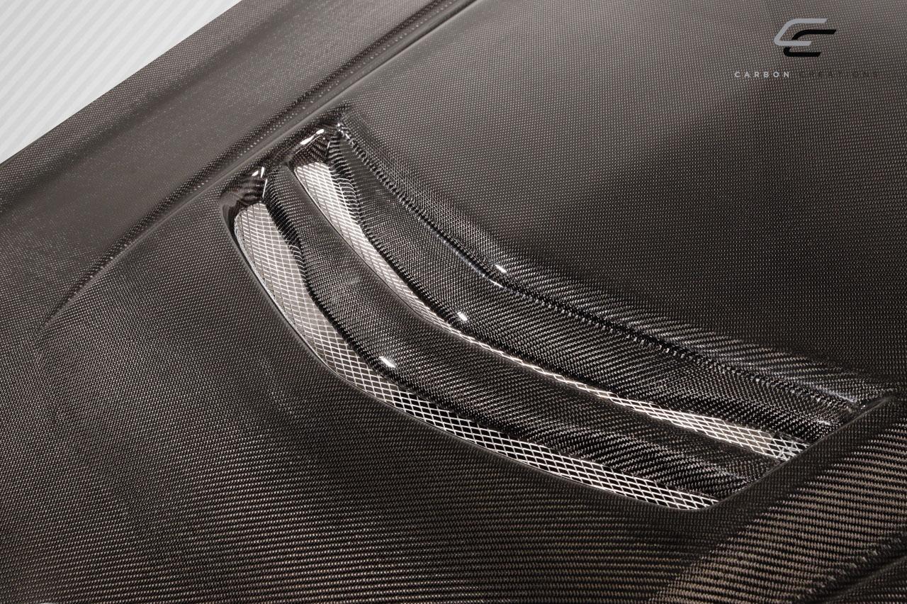 2012-2019 Cadillac ATS Carbon Creations V Look Carbon Fiber Hood - Image 5