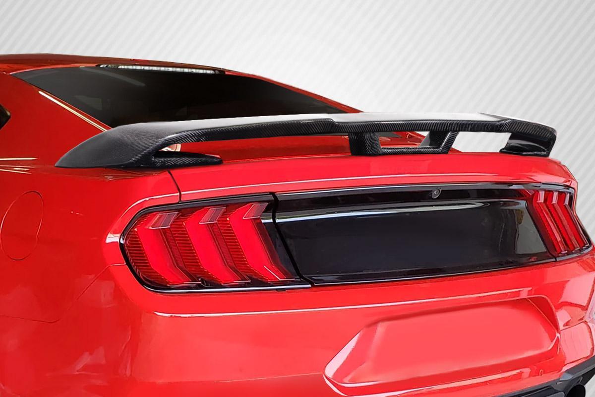 2015-2023 Ford Mustang Carbon Creations Performance PP1 Look Carbon Fiber Rear Wing - Image 1