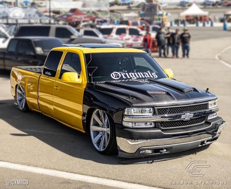 1999-2002 Chevrolet Silverado Carbon Creations Dual Ram Air Carbon Fiber Hood - Image 2