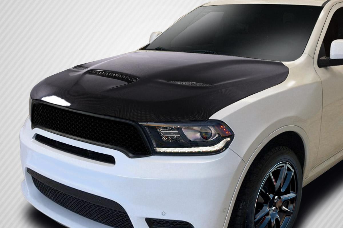 2011-2023 Dodge Durango Carbon Creations SRT Hellcat Look Carbon Fiber Hood - Image 2